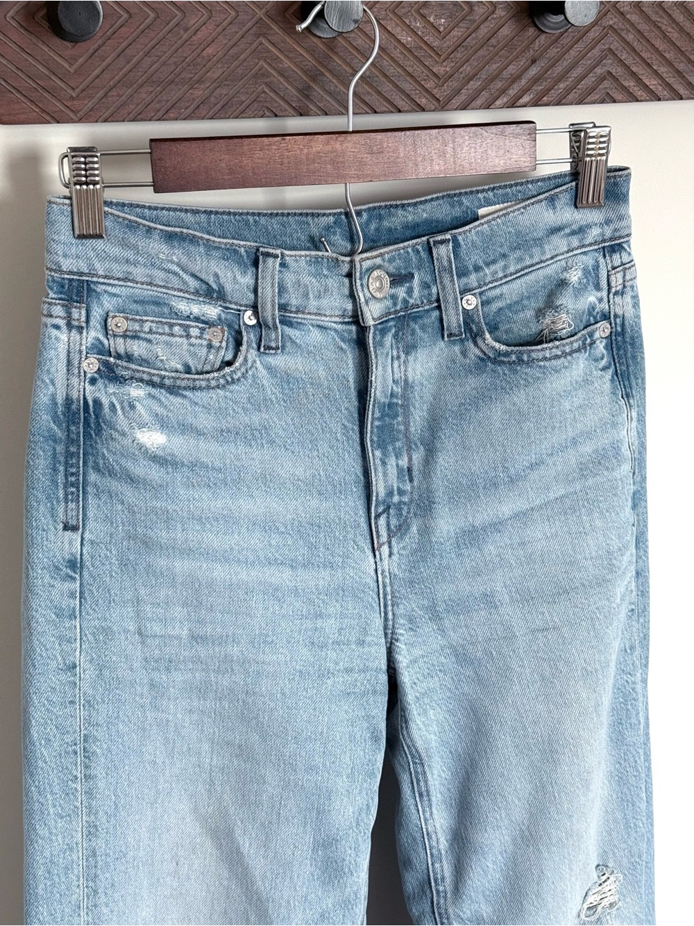 AYR Light Blue Wide-Leg Ripped Jeans - Picture 6 of 16